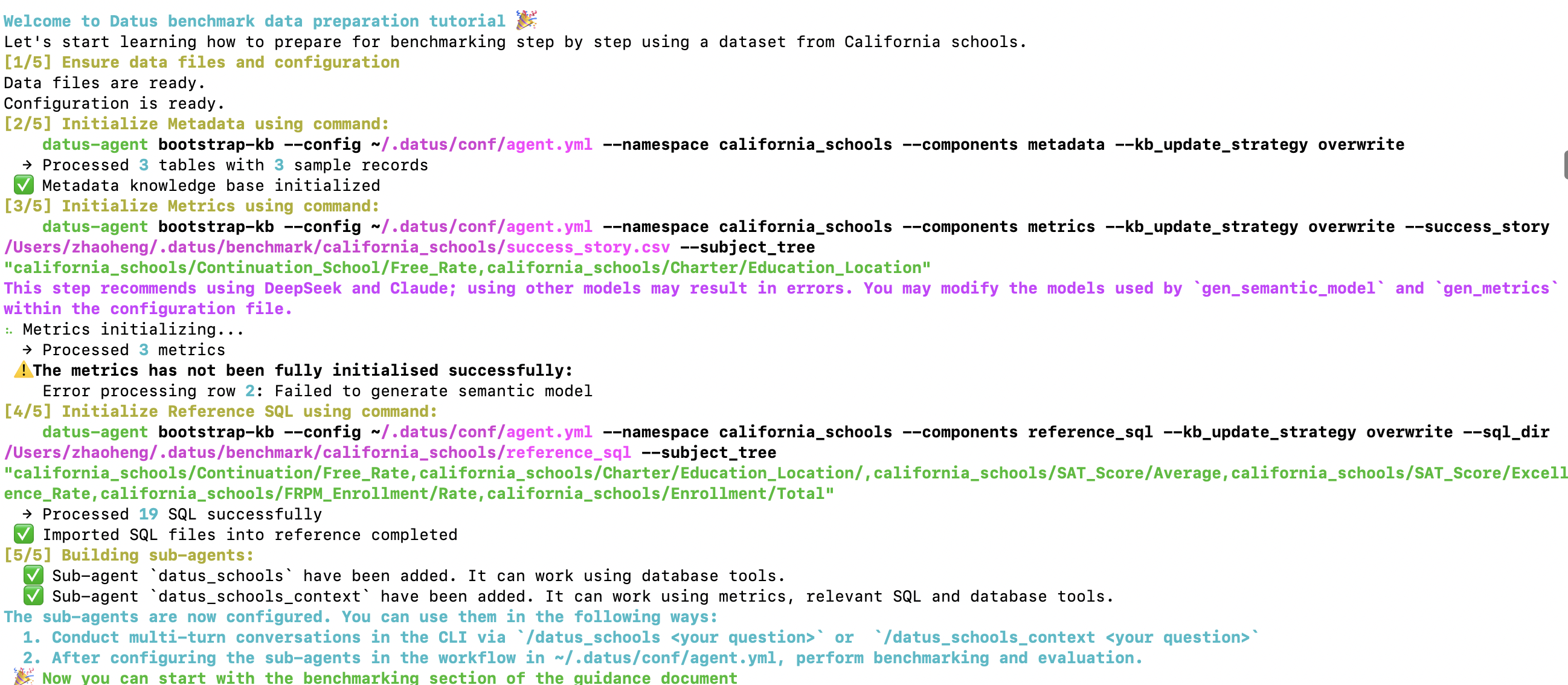 Datus Tutorial Overview