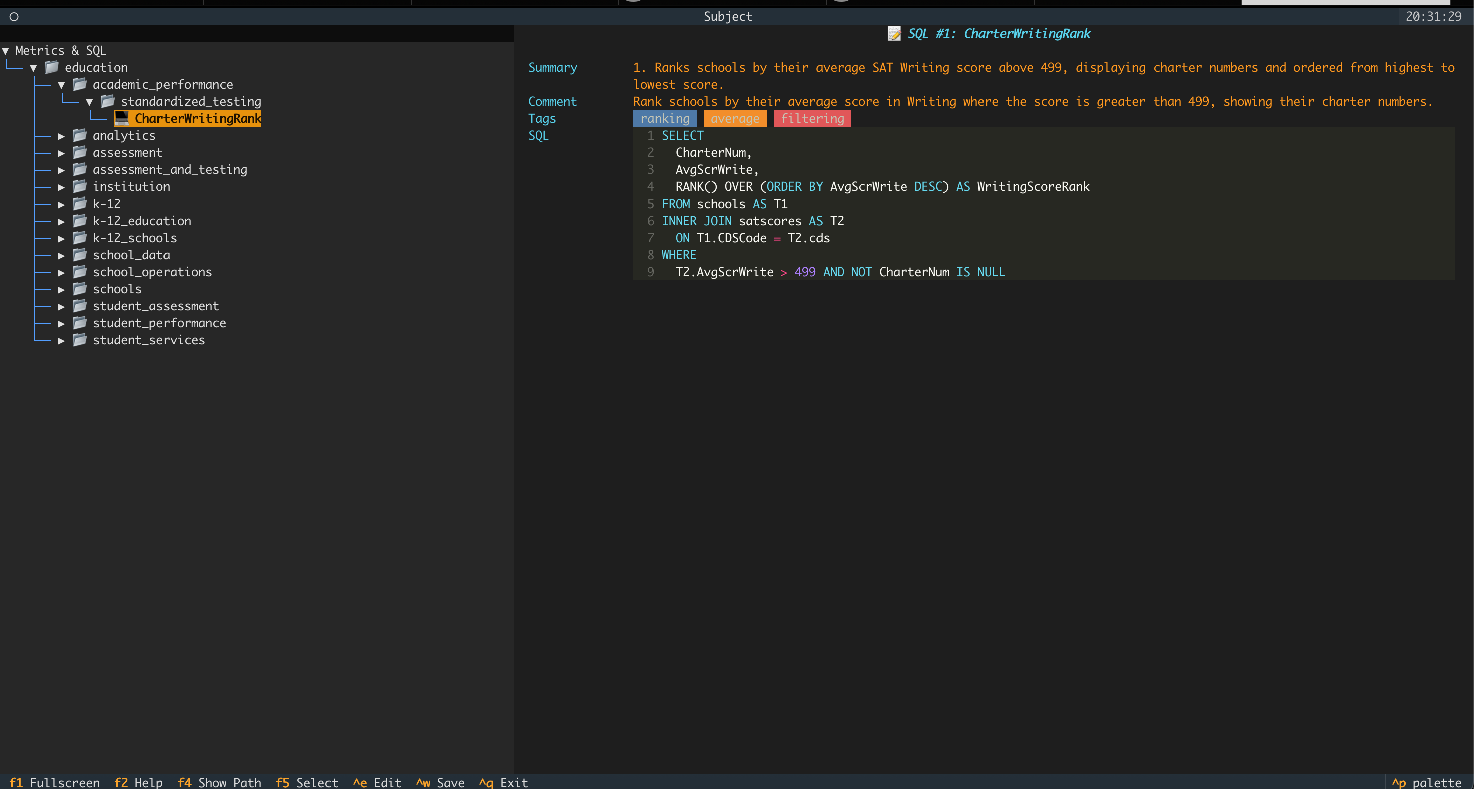 Subject Screen_Historical_SQL